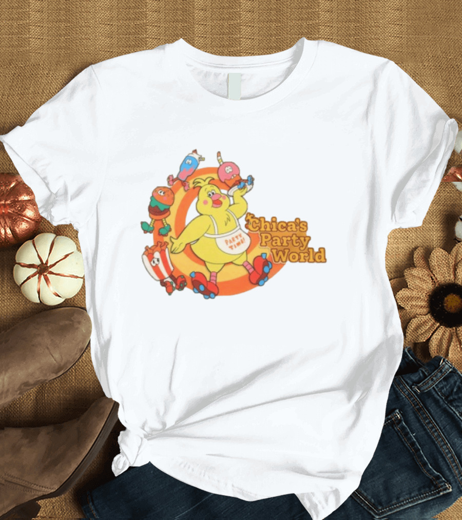 Hex Store Hex X Fnaf Chica's Party World Secret Of The Mimic 2 Party Time T-Shirt