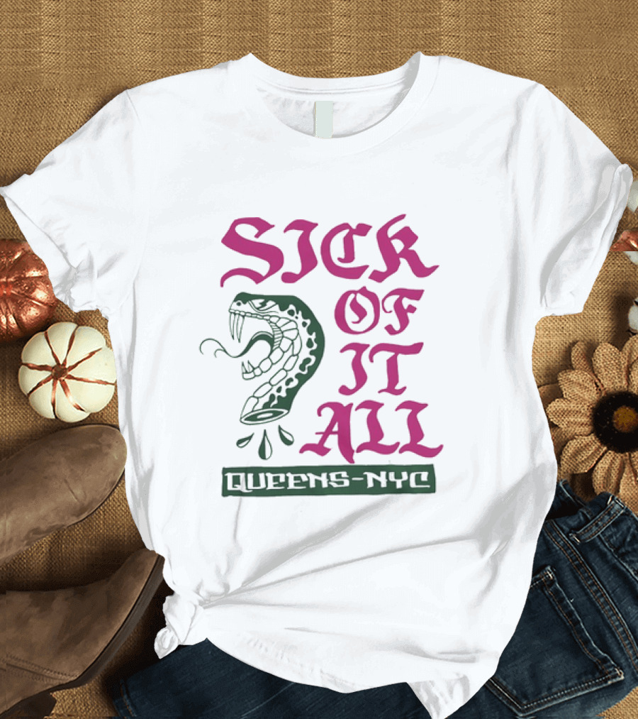 Sick Of It All Snake Queens NYC Hardcore Punk T-Shirt