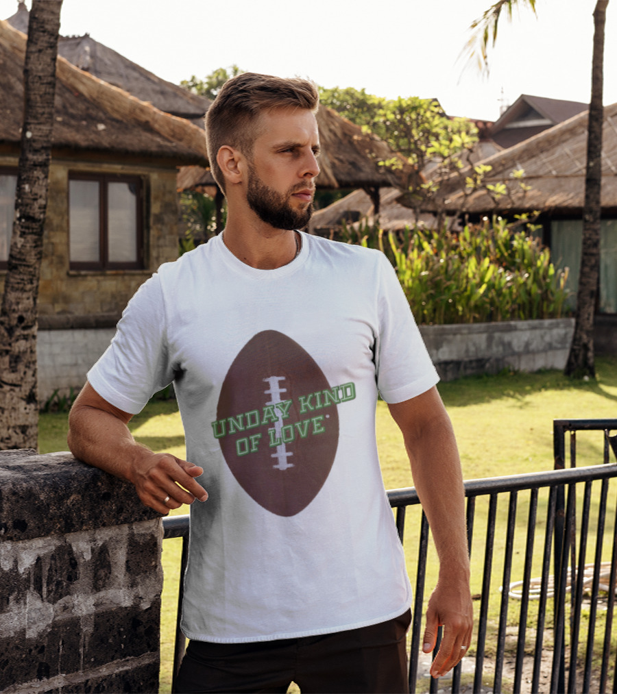 Sunday Kind Of Love Football Halftone Sports T-Shirt