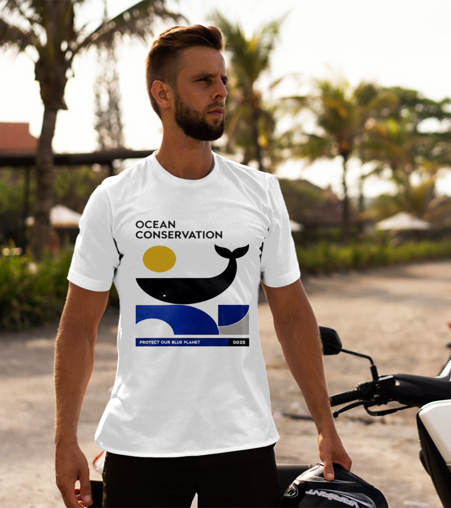 Ocean Conservation Whale Graphic Protect Our Blue Planet T-Shirt