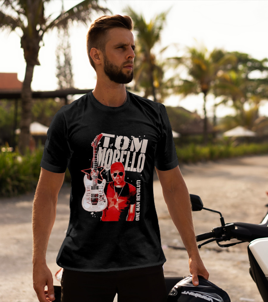 Tom Morello Arm The Homeless Guitar One Man Revolution Red Star T-Shirt