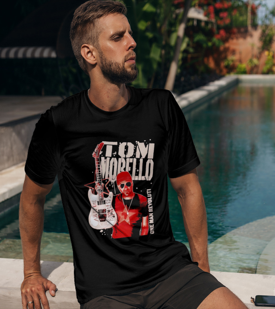 Tom Morello Arm The Homeless Guitar One Man Revolution Red Star T-Shirt