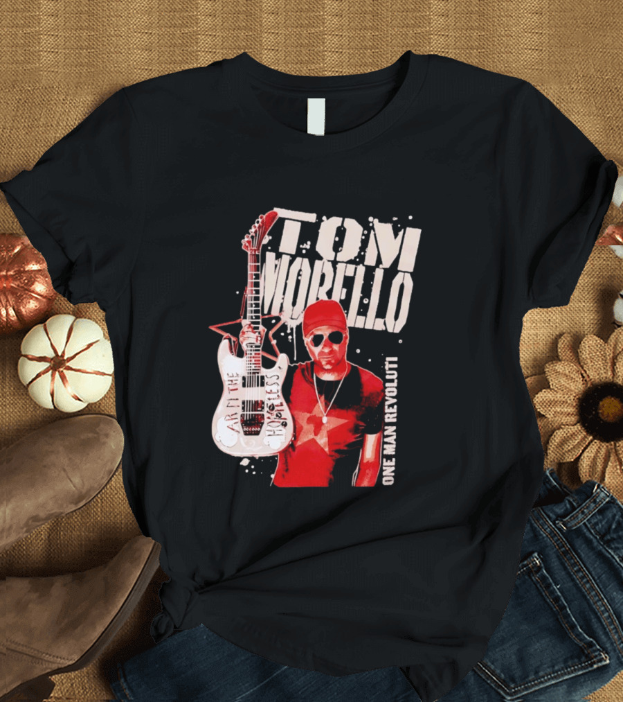 Tom Morello Arm The Homeless Guitar One Man Revolution Red Star T-Shirt