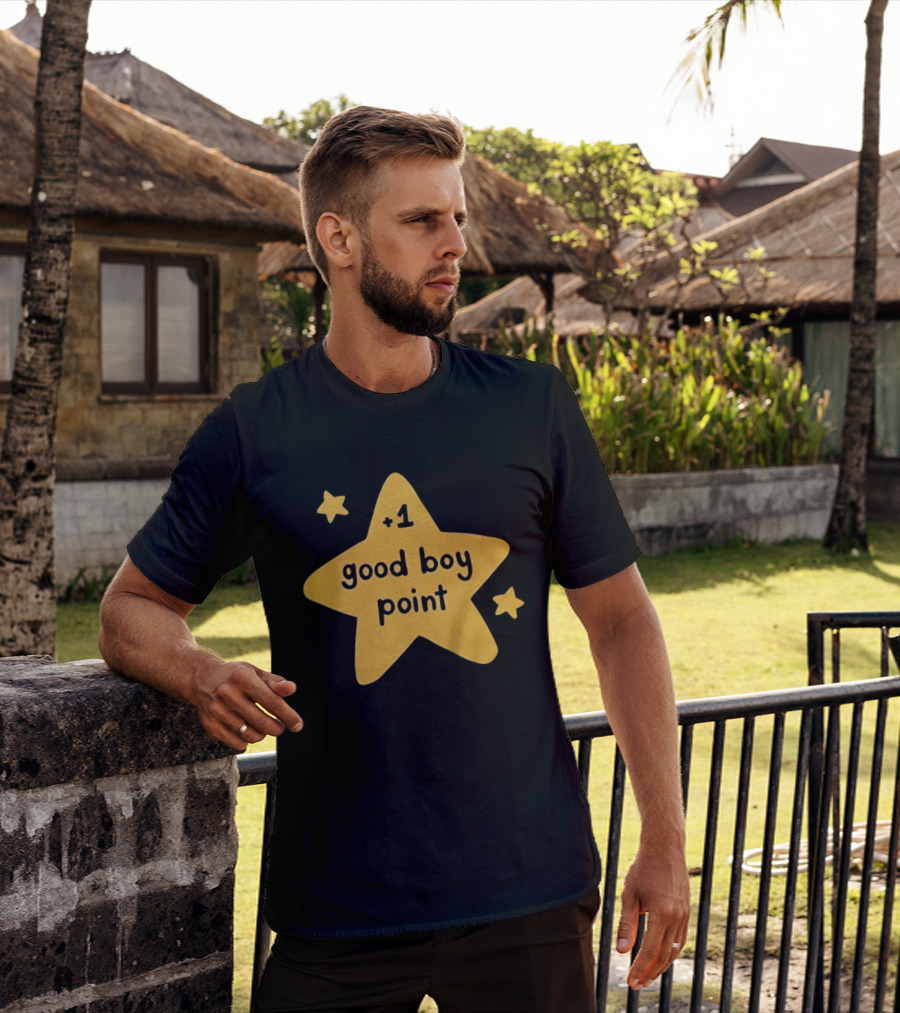 Plus 1 Good Boy Point Star Reward Positive Reinforcement Yellow Star T-Shirt