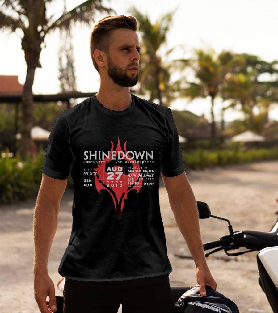 Shinedown Somewhere In The Stratosphere Kennewick Concert August 27 2010 General Admission T-Shirt