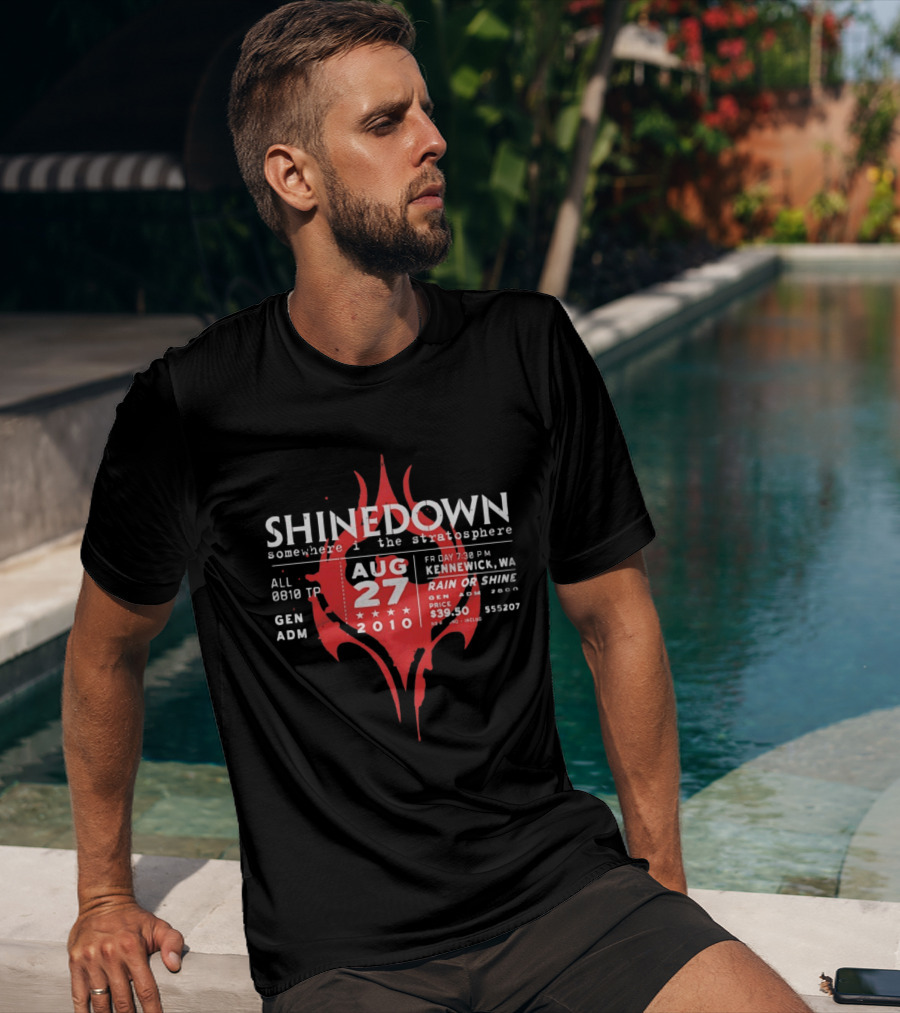 Shinedown Somewhere In The Stratosphere Kennewick Concert August 27 2010 General Admission T-Shirt
