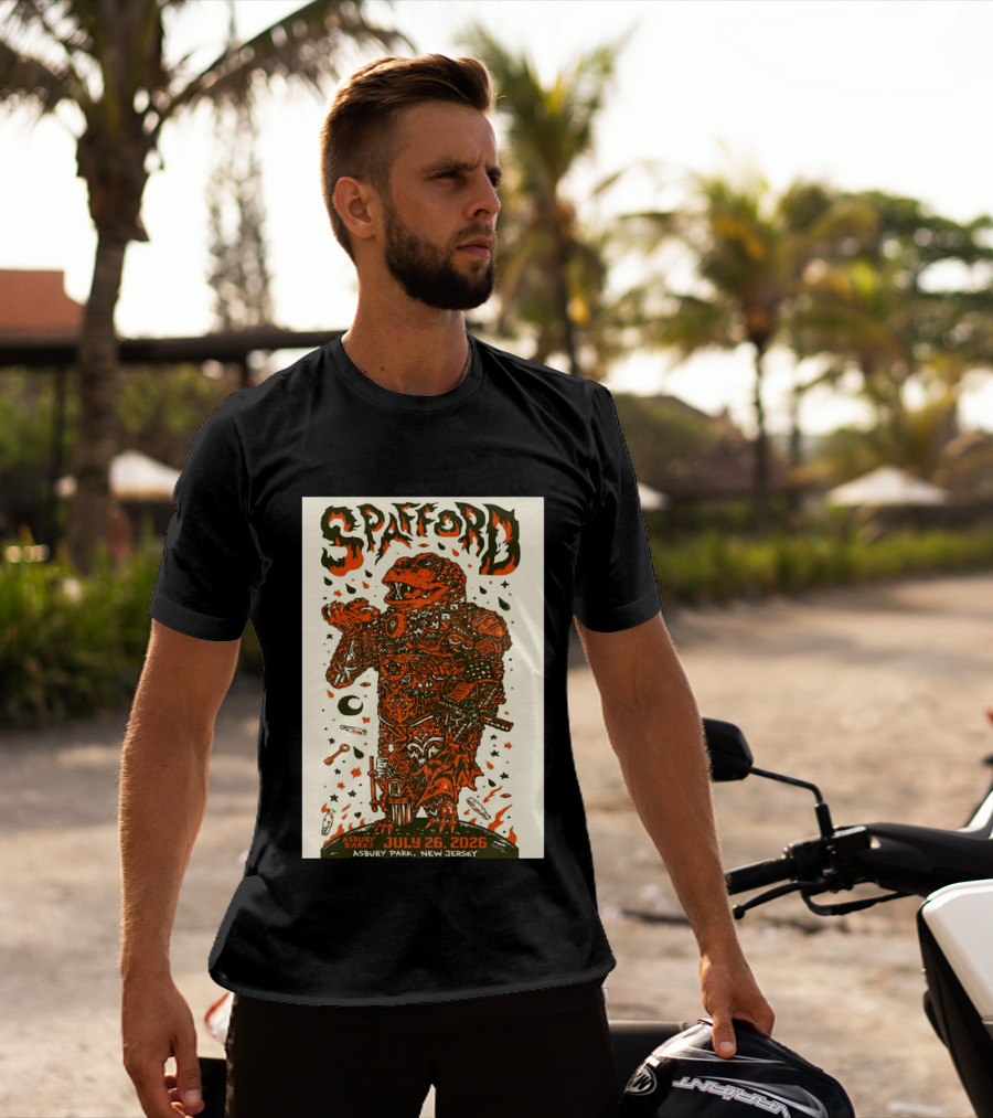 Spafford Asbury Park New Jersey Concert July 26 2026 Skeleton Spacesuit T-Shirt