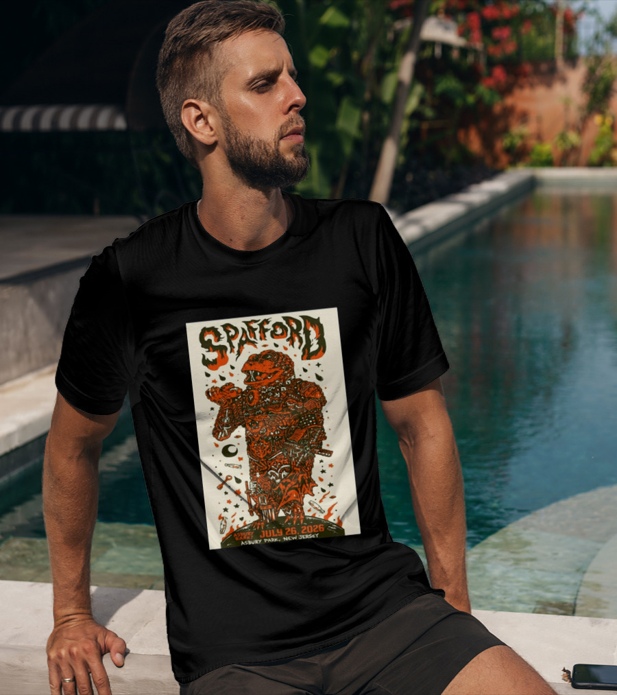 Spafford Asbury Park New Jersey Concert July 26 2026 Skeleton Spacesuit T-Shirt