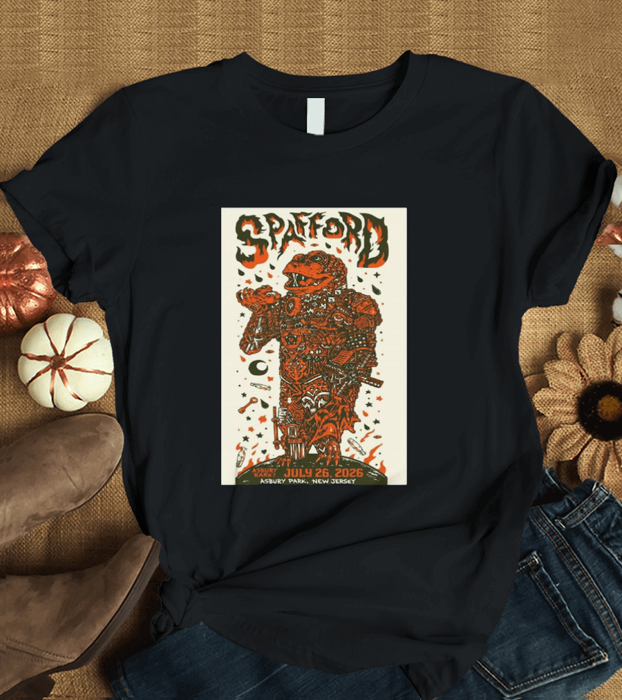 Spafford Asbury Park New Jersey Concert July 26 2026 Skeleton Spacesuit T-Shirt