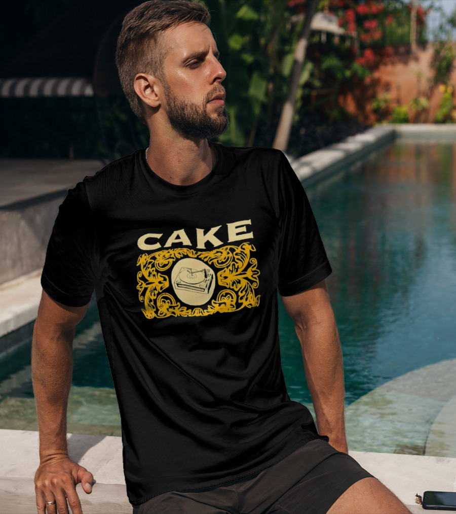 Cake Band Turntable Vintage Alternative Rock Music T-Shirt
