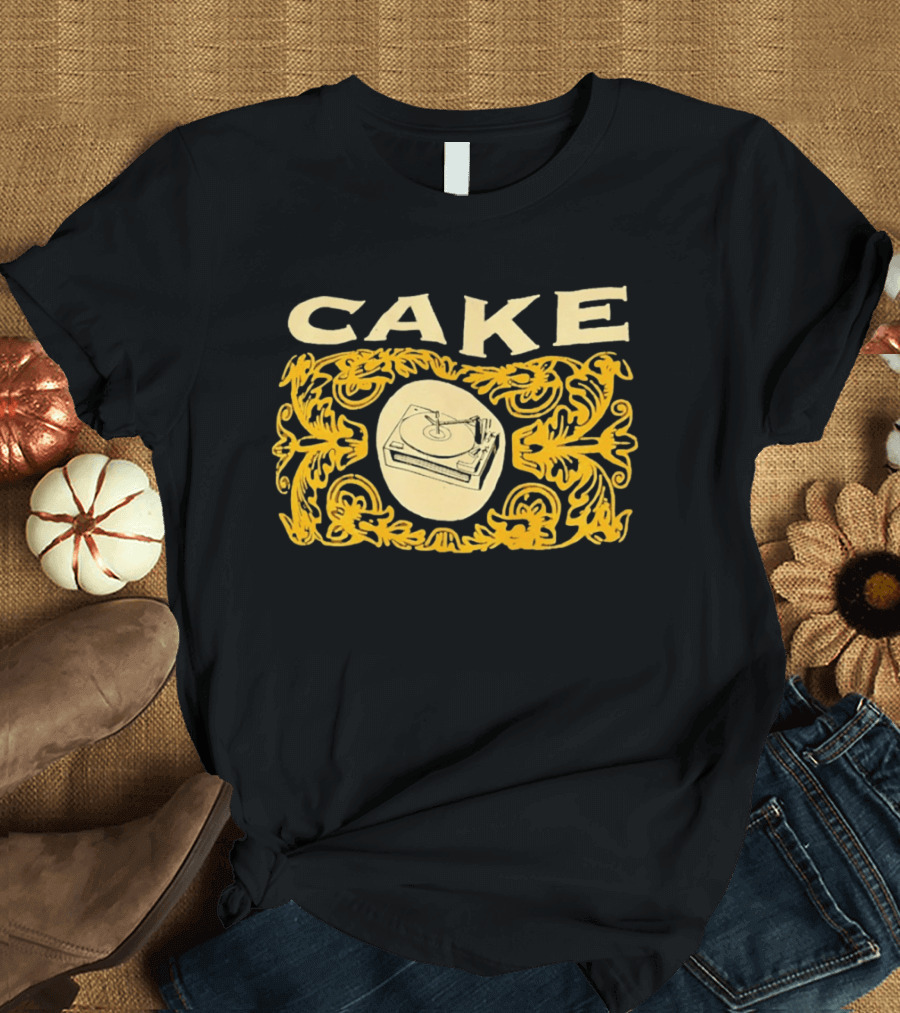 Cake Band Turntable Vintage Alternative Rock Music T-Shirt