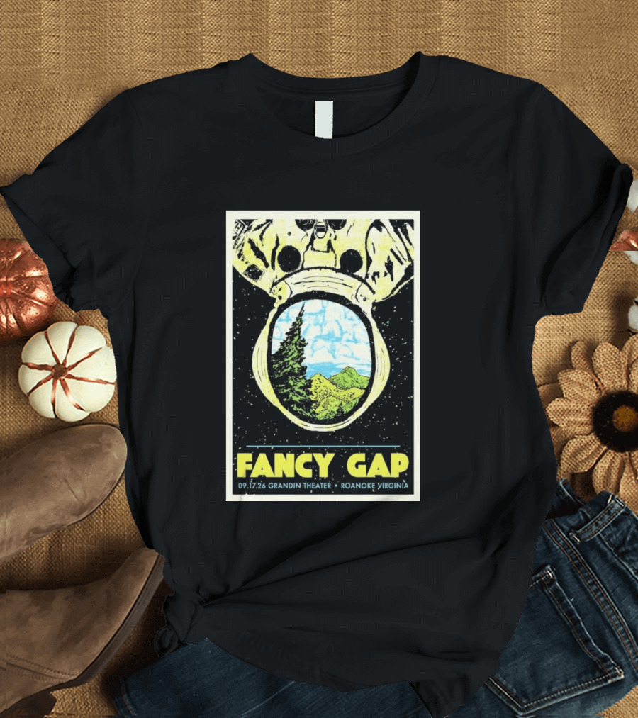 Fancy Gap 09.17.26 Grandin Theater Roanoke Virginia Astronaut Scenic Vista T-Shirt