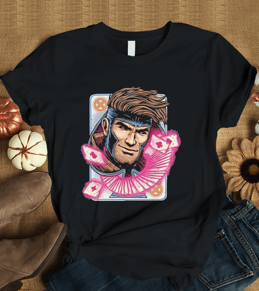 Marvel Gambit X Men Playing Card Super Hero T-Shirt
