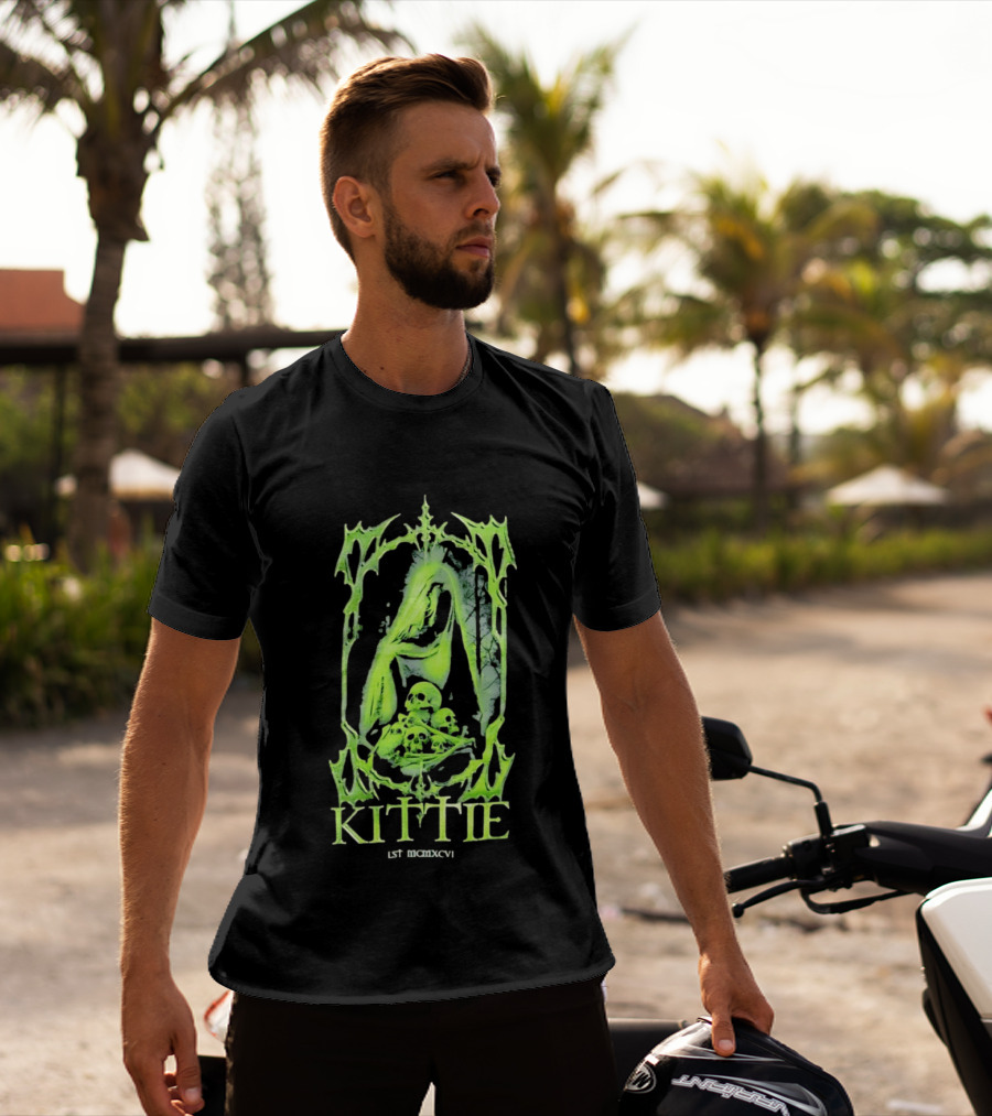 Kittie Est MCMXCVI Gothic Skull Reaper Band Nu Metal T-Shirt