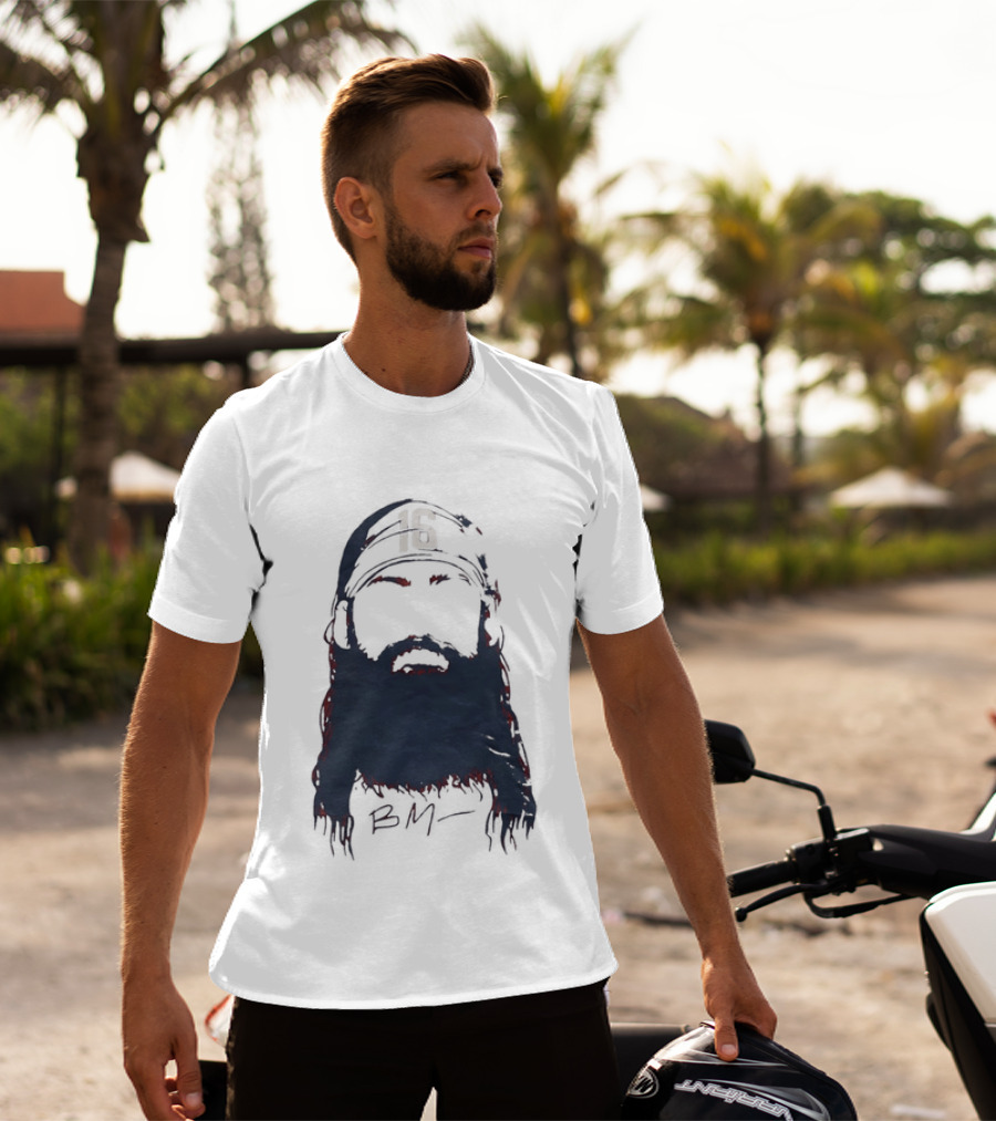 Brandon Marsh 16 Philadelphia Phillies Beard Silhouette BM Cap T-Shirt