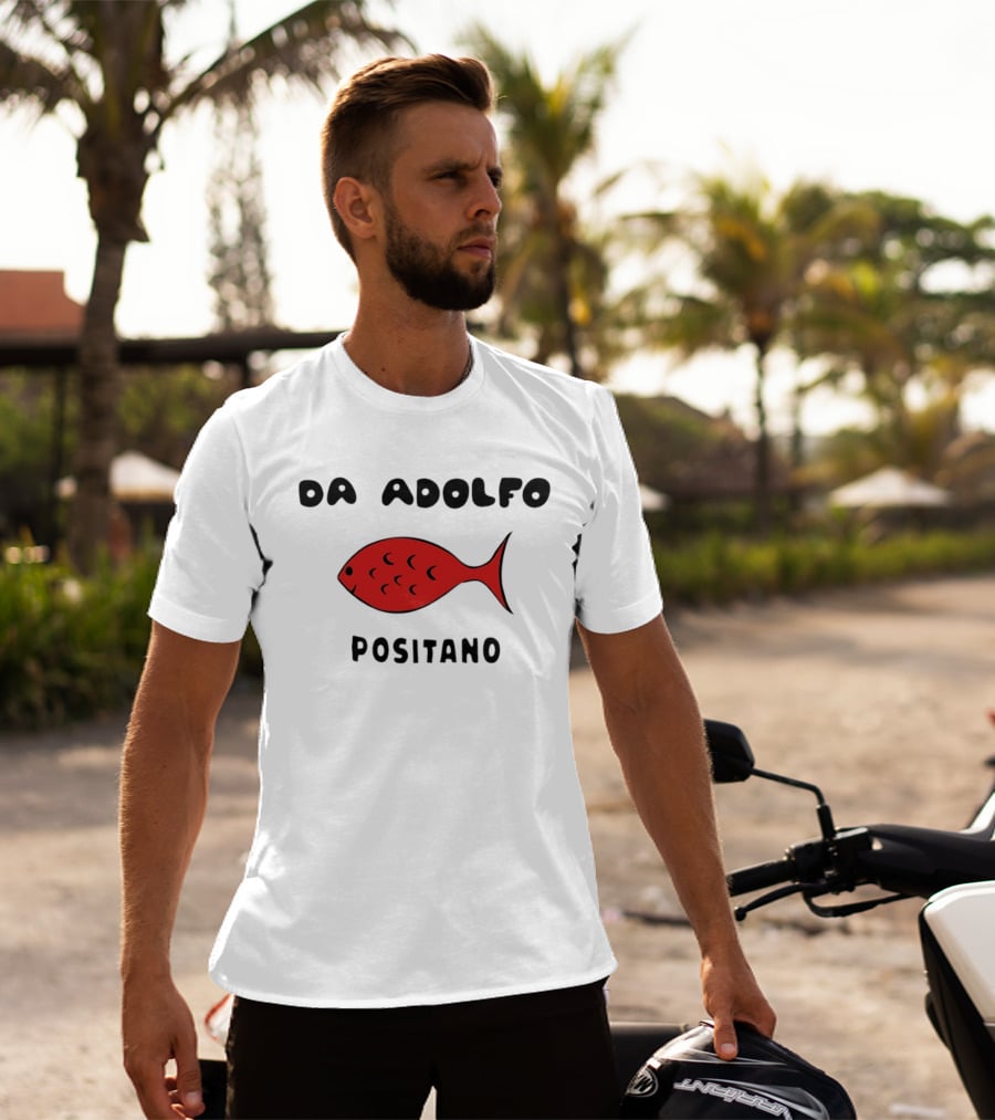 Da Adolfo Positano Red Fish Iconic Italy Amalfi Coast T-Shirt