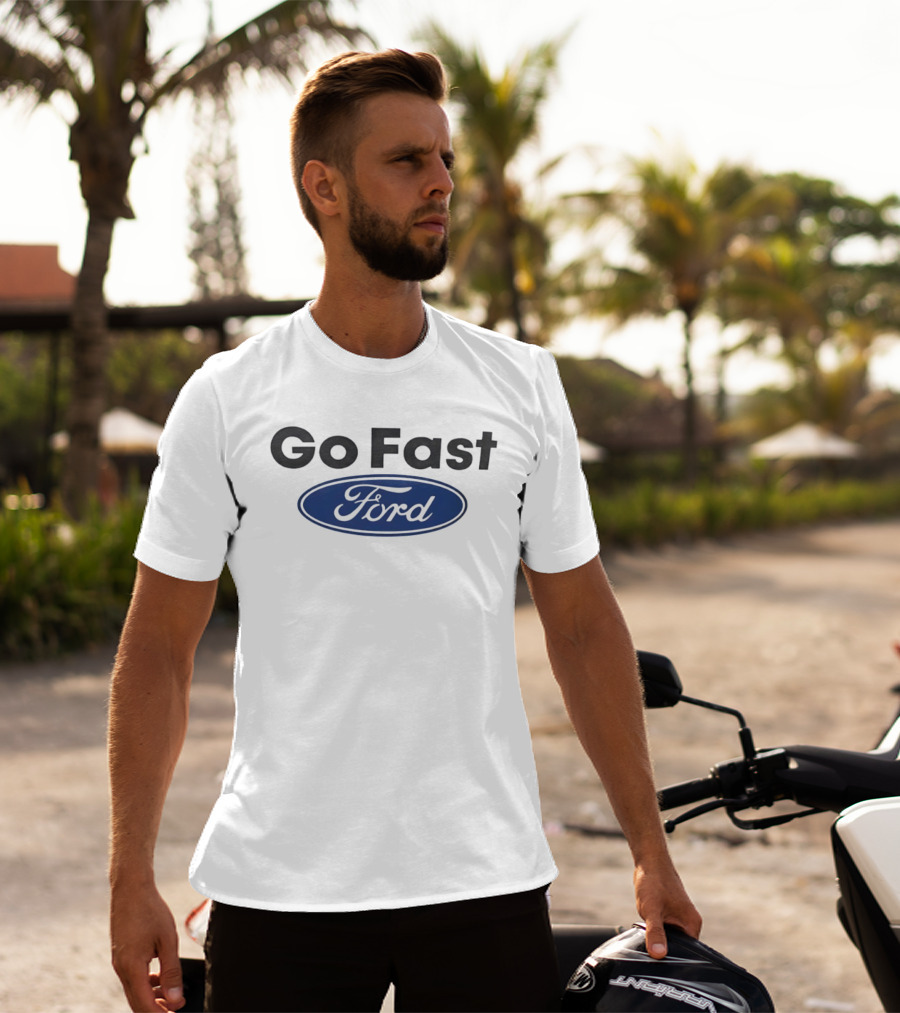 Go Fast Ford Oval Blue T-Shirt