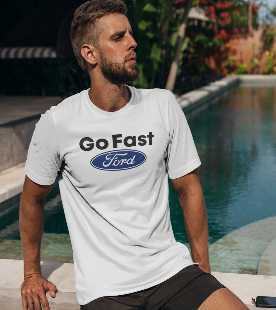 Go Fast Ford Oval Blue T-Shirt