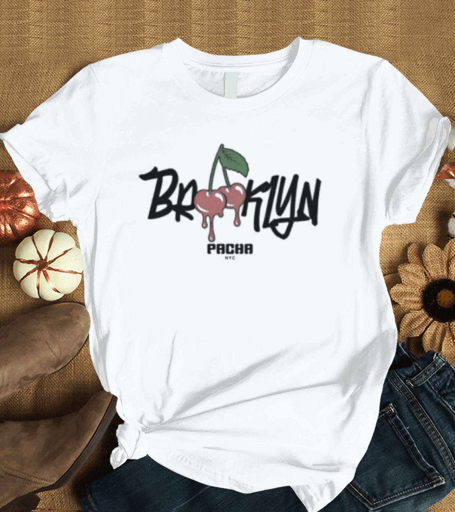 Pacha Brooklyn NYC Cherries White T-Shirt