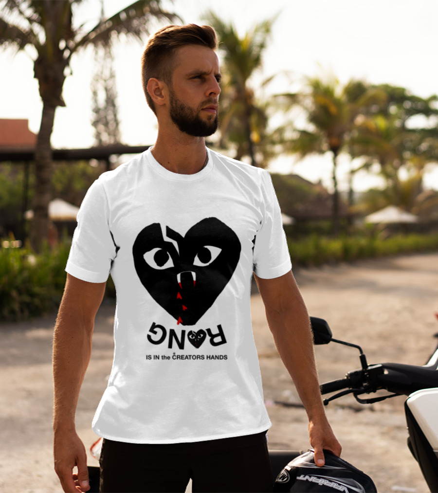 Revenge Store Rvg White Heart Eyes Fangs Red Drip T-Shirt