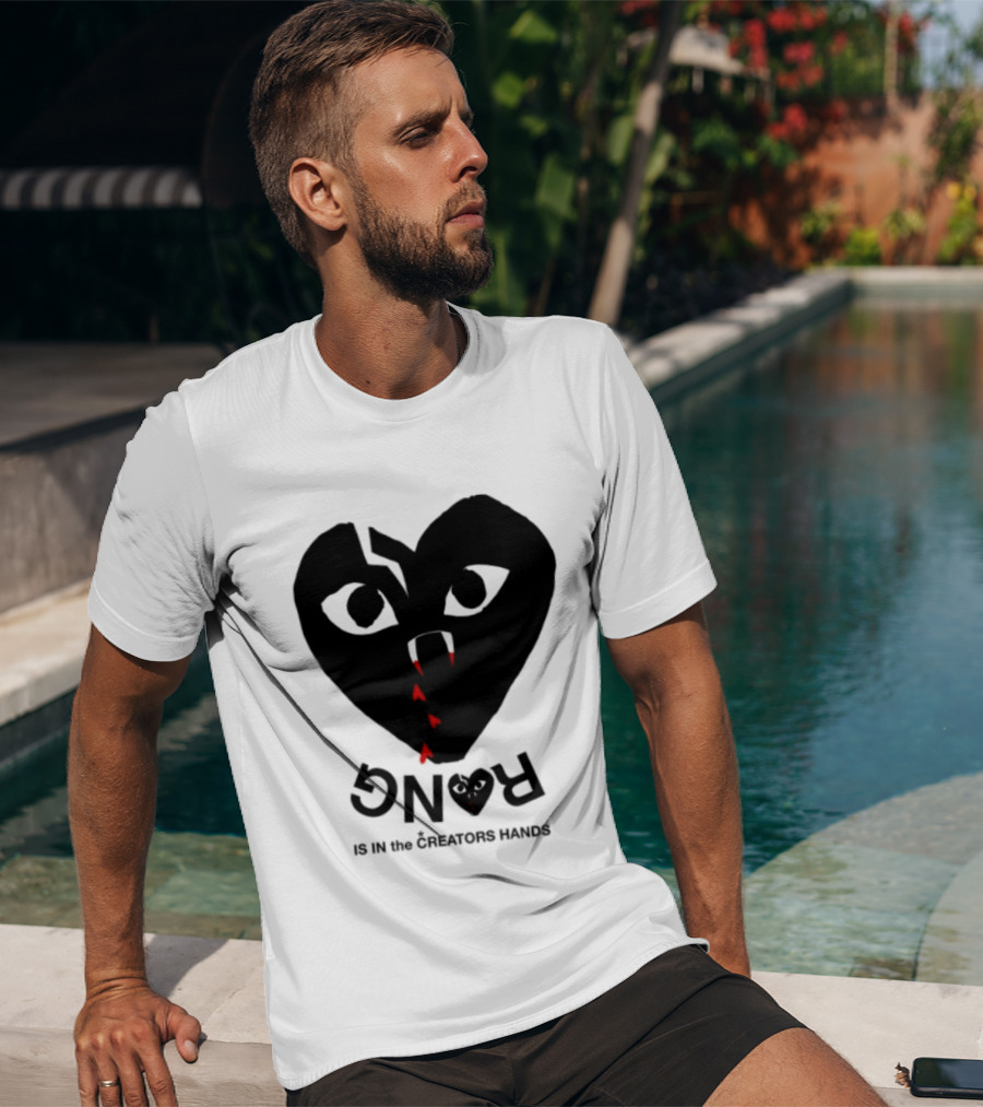 Revenge Store Rvg White Heart Eyes Fangs Red Drip T-Shirt