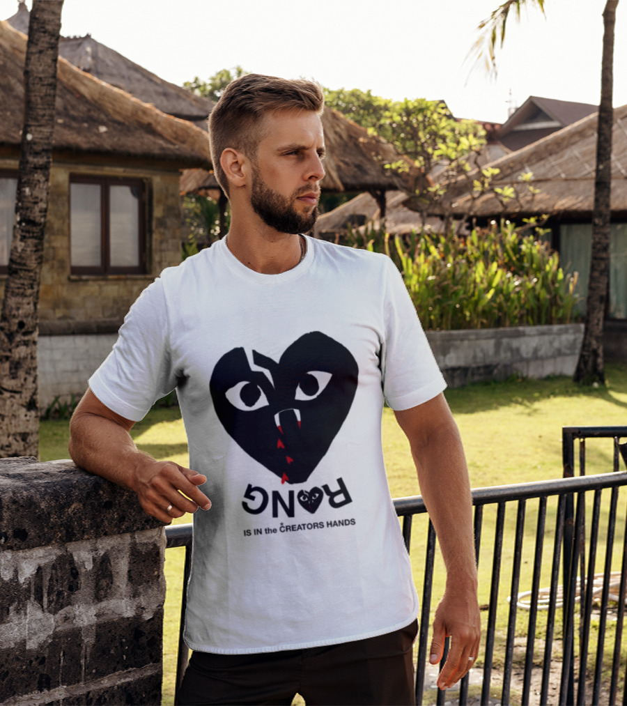 Revenge Store Rvg White Heart Eyes Fangs Red Drip T-Shirt