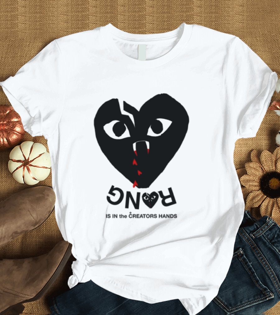 Revenge Store Rvg White Heart Eyes Fangs Red Drip T-Shirt