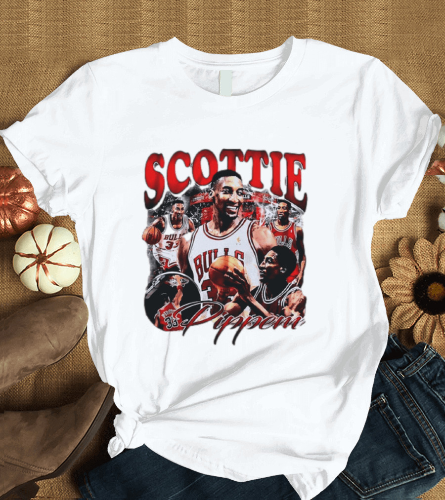 Scottie Pippen Chicago Bulls Basketball Legend 33 T-Shirt