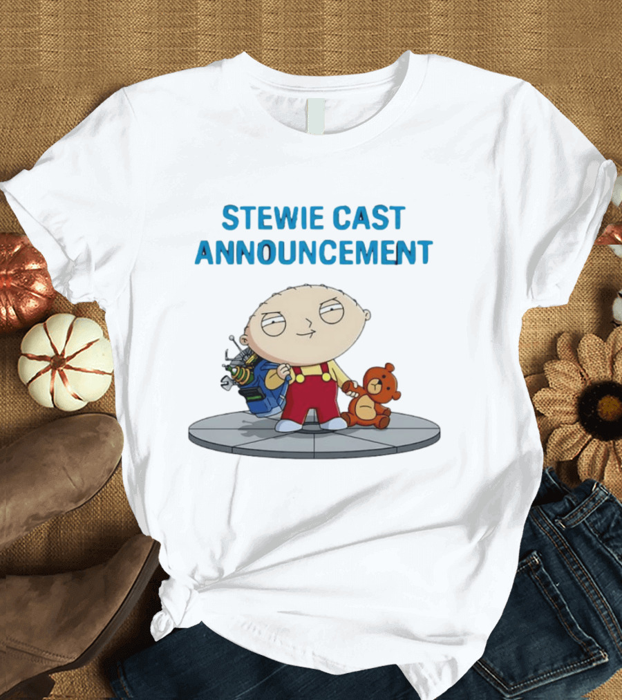 Stewie Griffin Family Guy Cast Announcement T-Shirt