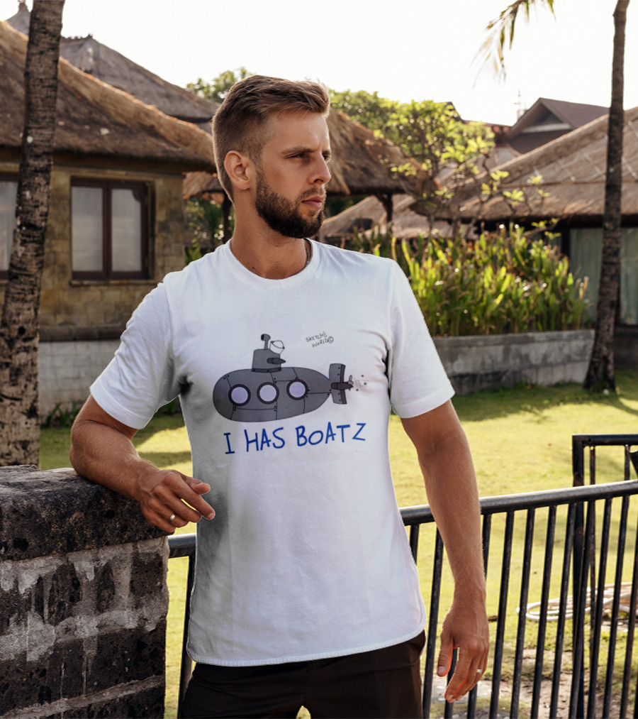 Submarine I Has Boatz Cartoon Meme Smosh Inside Joke T-Shirt