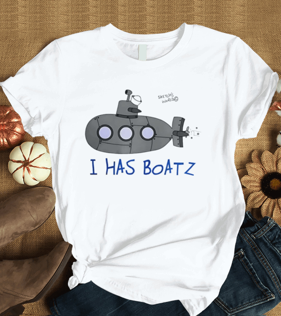 Submarine I Has Boatz Cartoon Meme Smosh Inside Joke T-Shirt
