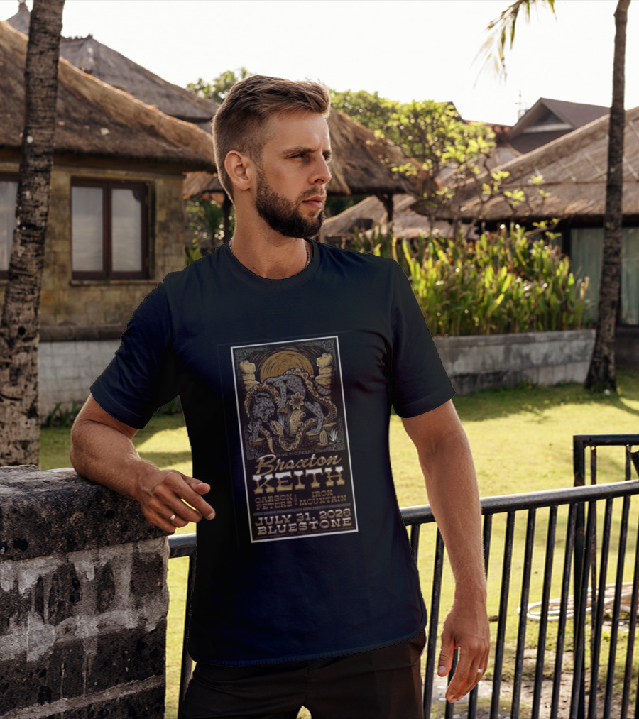 Live Concert Braxton Keith July 31 2026 Bluestone Columbus OH Carson Peters Iron Mountain T-Shirt