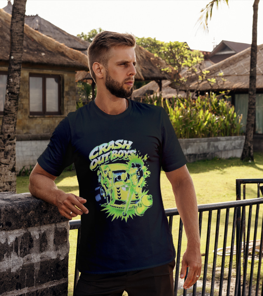 Adrien Broner Crash Out Boys Reven Brand Explosive Cartoon Car Scene T-Shirt