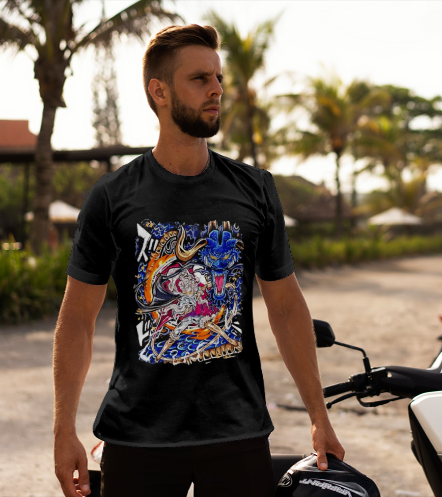 Monkey D Luffy Gear 5 Vs Kaido Epic One Piece Anime Manga Battle Scene T-Shirt