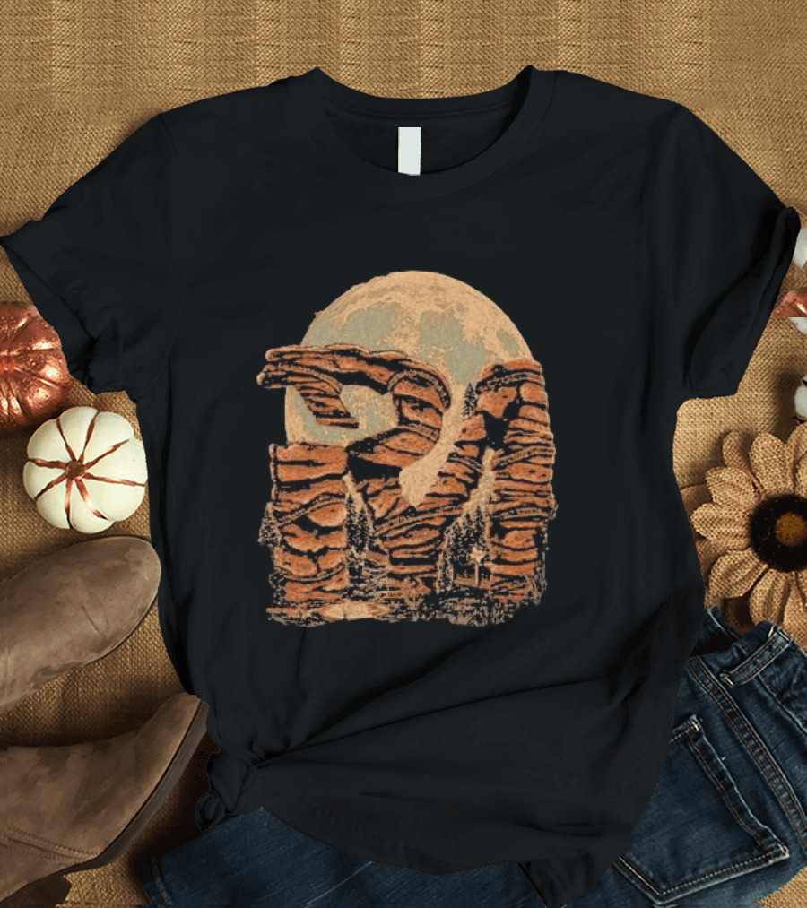Parker Mccollum Red Rocks 2026 Moonlit Canyon Scenery T-Shirt