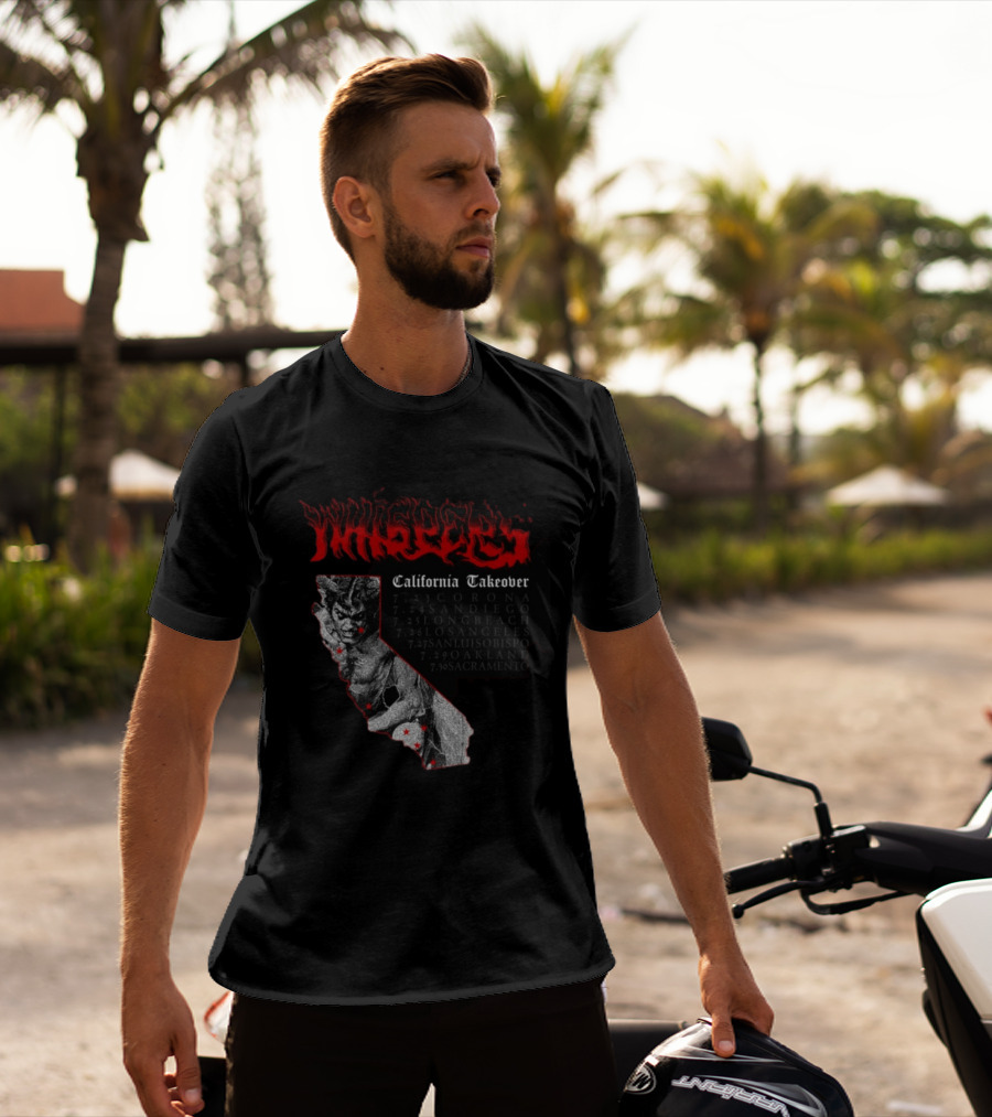 Pleasures Whispers California Takeover Tour Corona San Diego Long Beach Los Angeles San Luis Obispo Oakland Sacramento T-Shirt