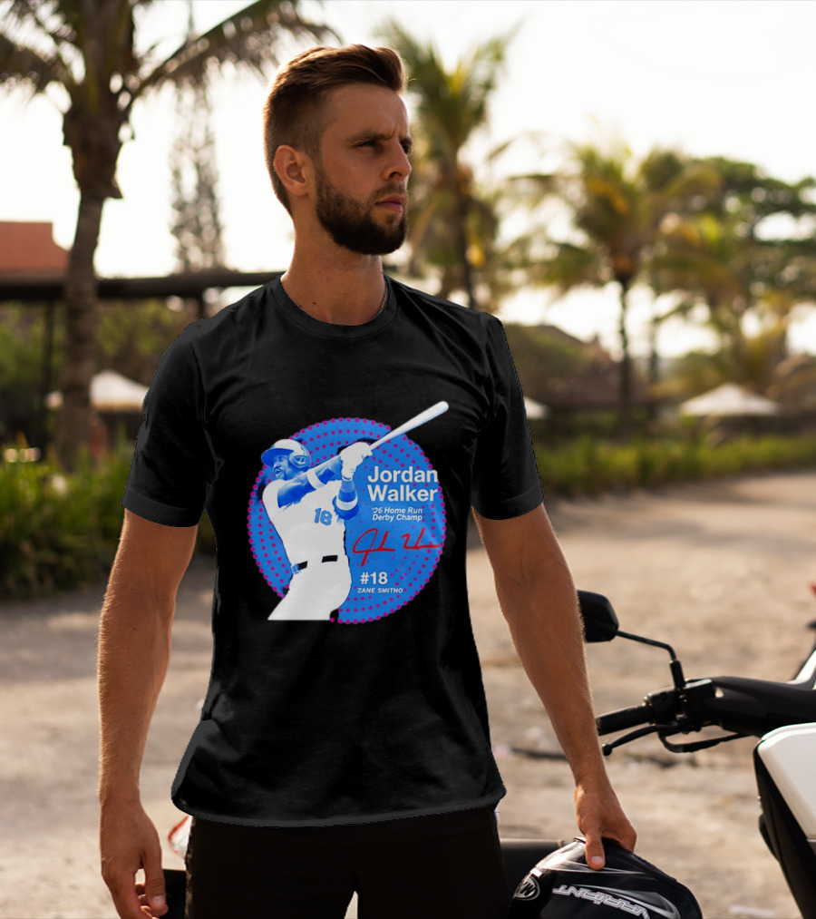 Jordan Walker 2026 Home Run Derby Champ Signature #18 Zane Smith T-Shirt