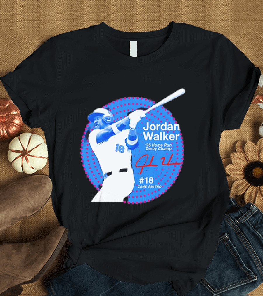 Jordan Walker 2026 Home Run Derby Champ Signature #18 Zane Smith T-Shirt