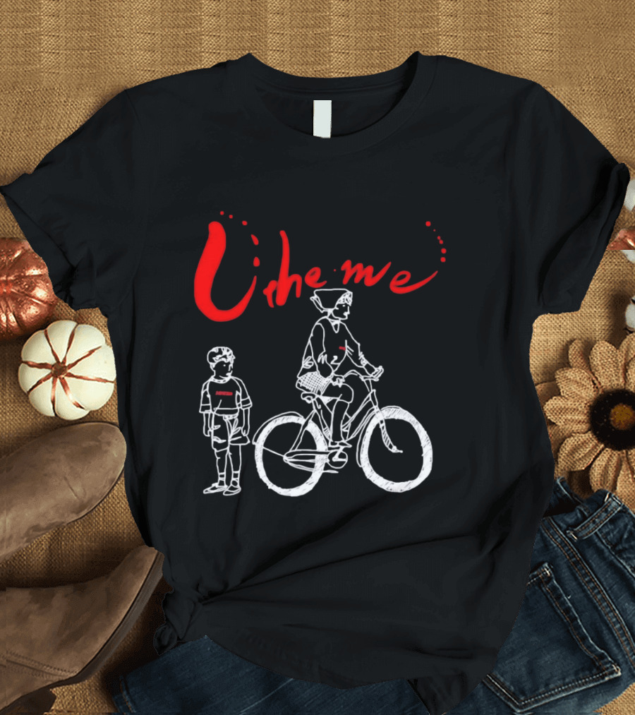 Utheme Rider And Standing Boy Cycling Sport Scene T-Shirt