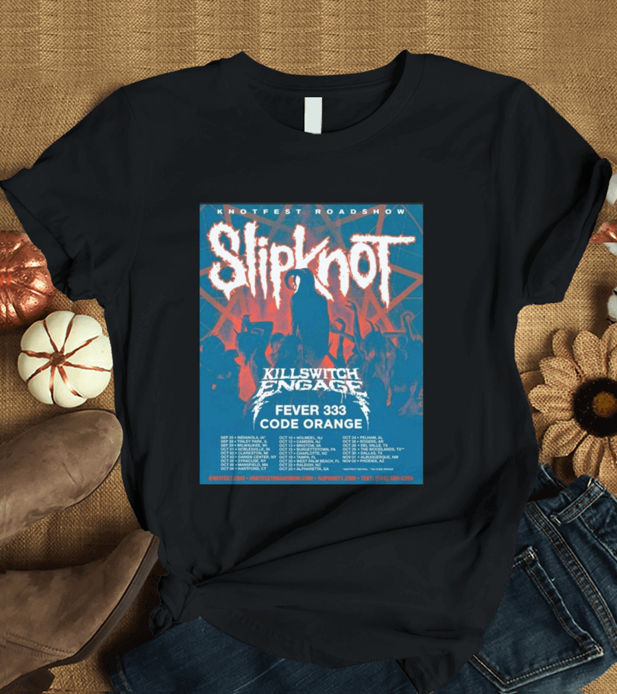 Knotfest Roadshow Slipknot Killswitch Engage Fever 333 Code Orange Tour Dates T-Shirt
