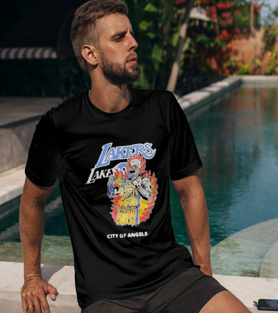 Los Angeles Lakers City Of Angels 24 Kobe Bryant Basketball T-Shirt