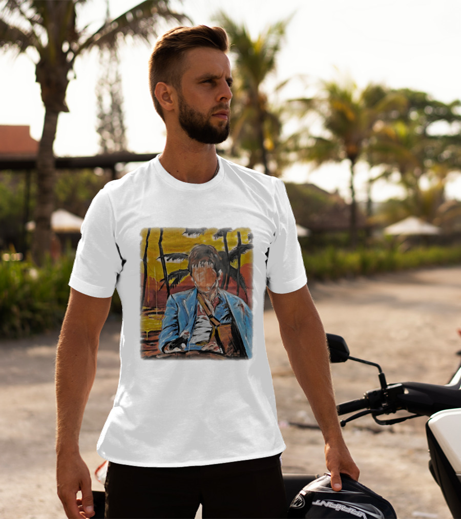 Al Pacino Tony Montana Scarface Oil Painting T-Shirt