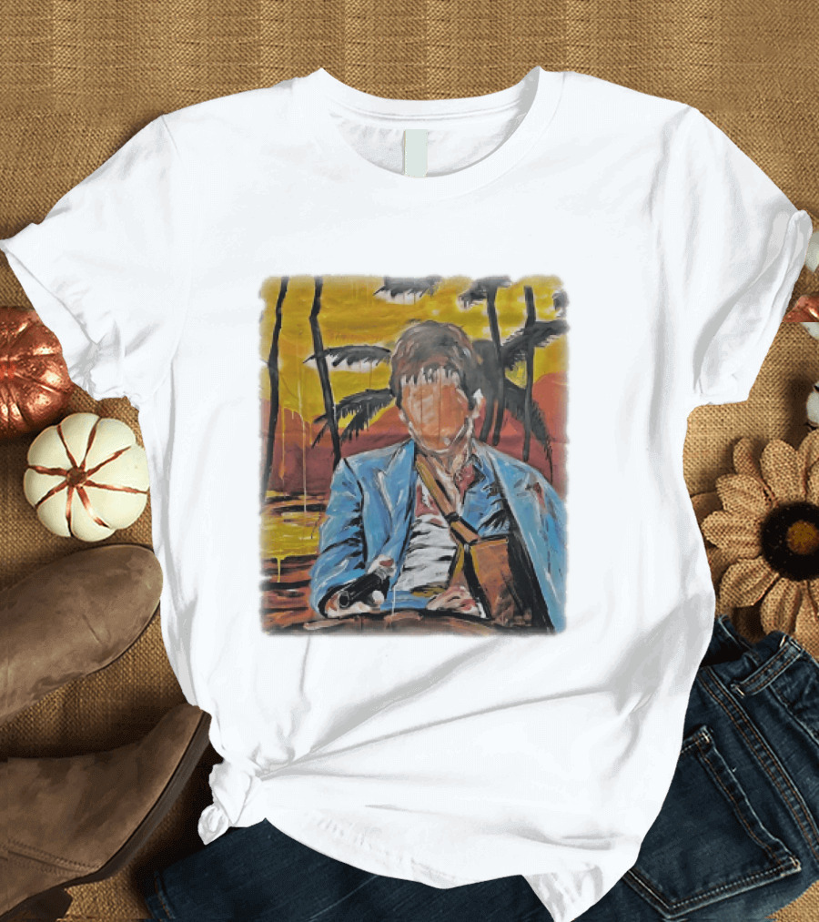 Al Pacino Tony Montana Scarface Oil Painting T-Shirt