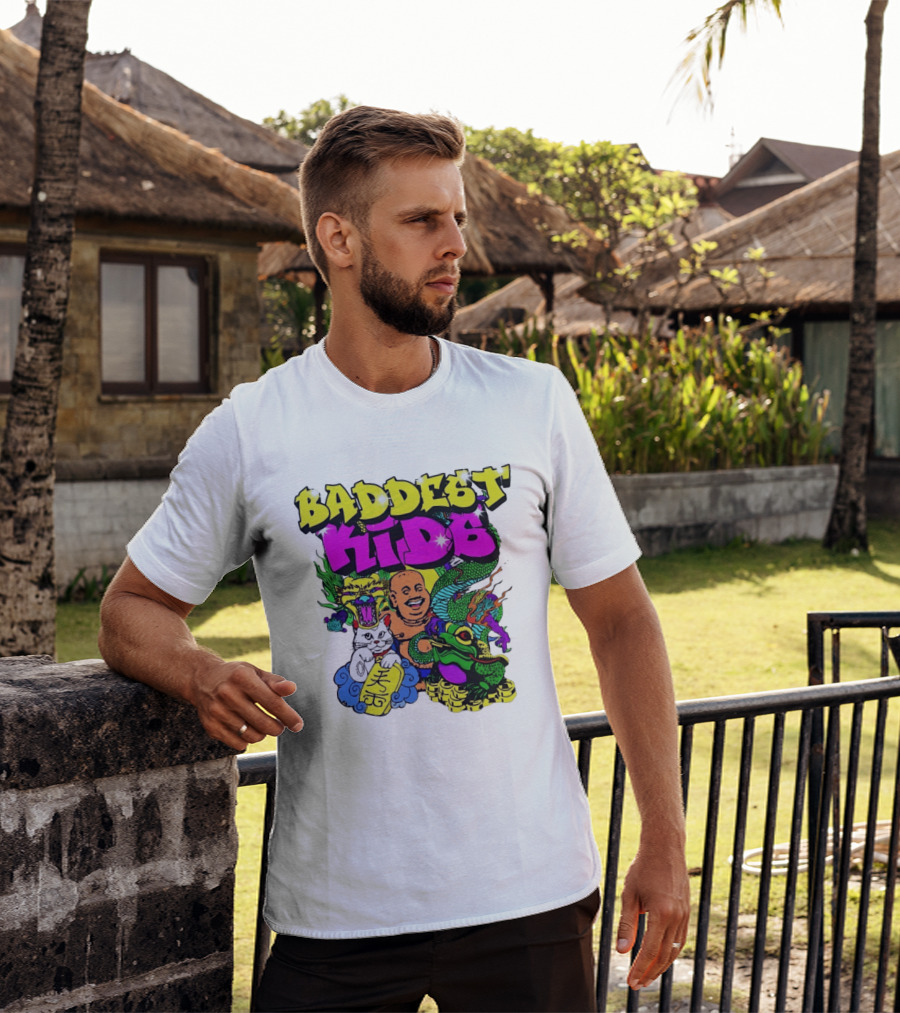 Baddest Kids Buddha Dragon Cat Frog T-Shirt