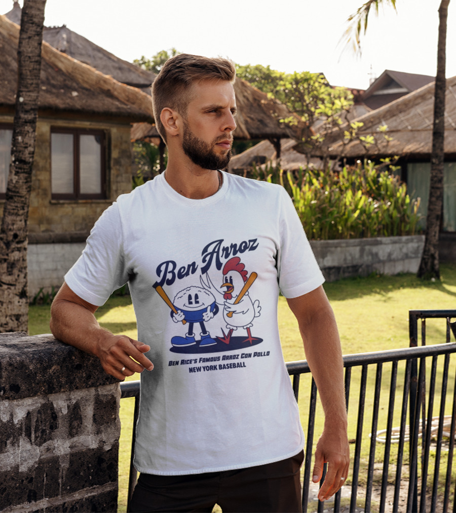 Ben Arroz Ben Rice's Famous Arroz Con Pollo New York Baseball T-Shirt
