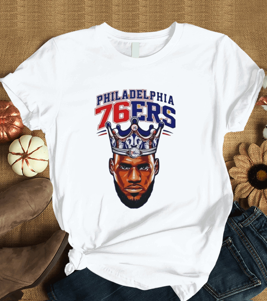Philadelphia 76ers King Lebron 76 Crown T-Shirt