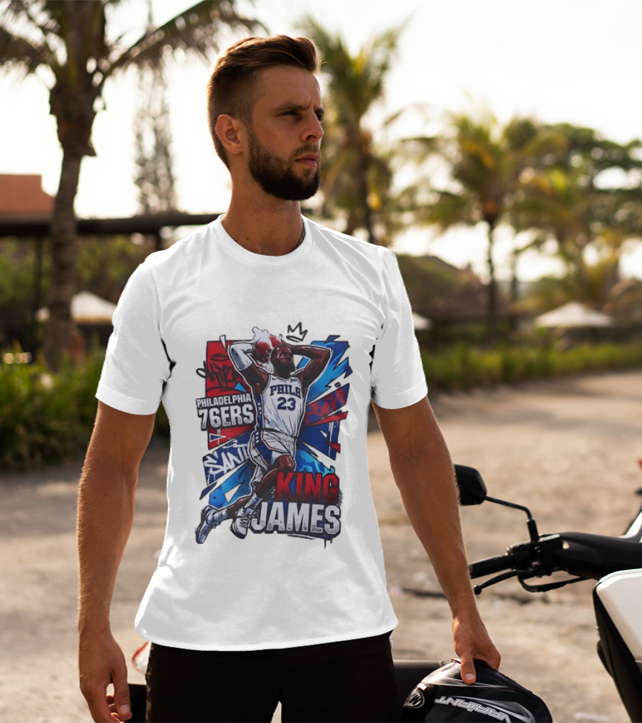 Philadelphia 76ers King James 23 Basketball Dynamic Dunk T-Shirt