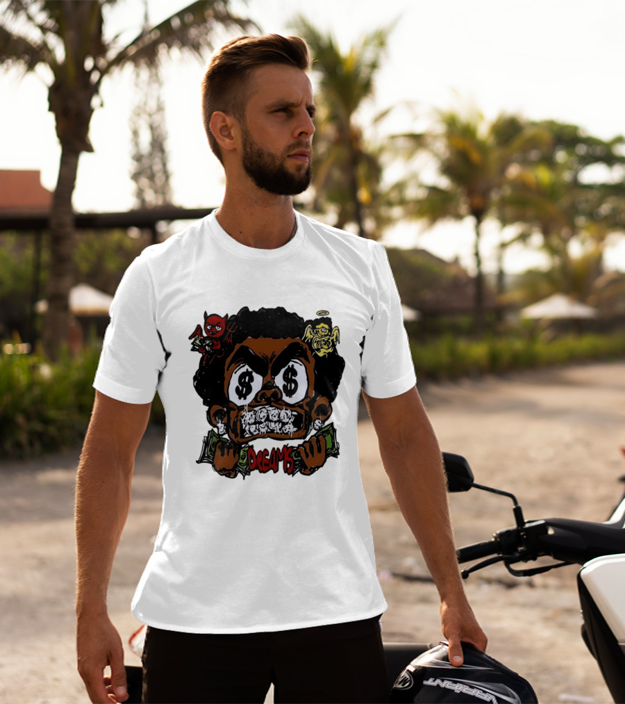 Dreams Money Cartoon Streetwear Dollar Eye Angel Devil T-Shirt