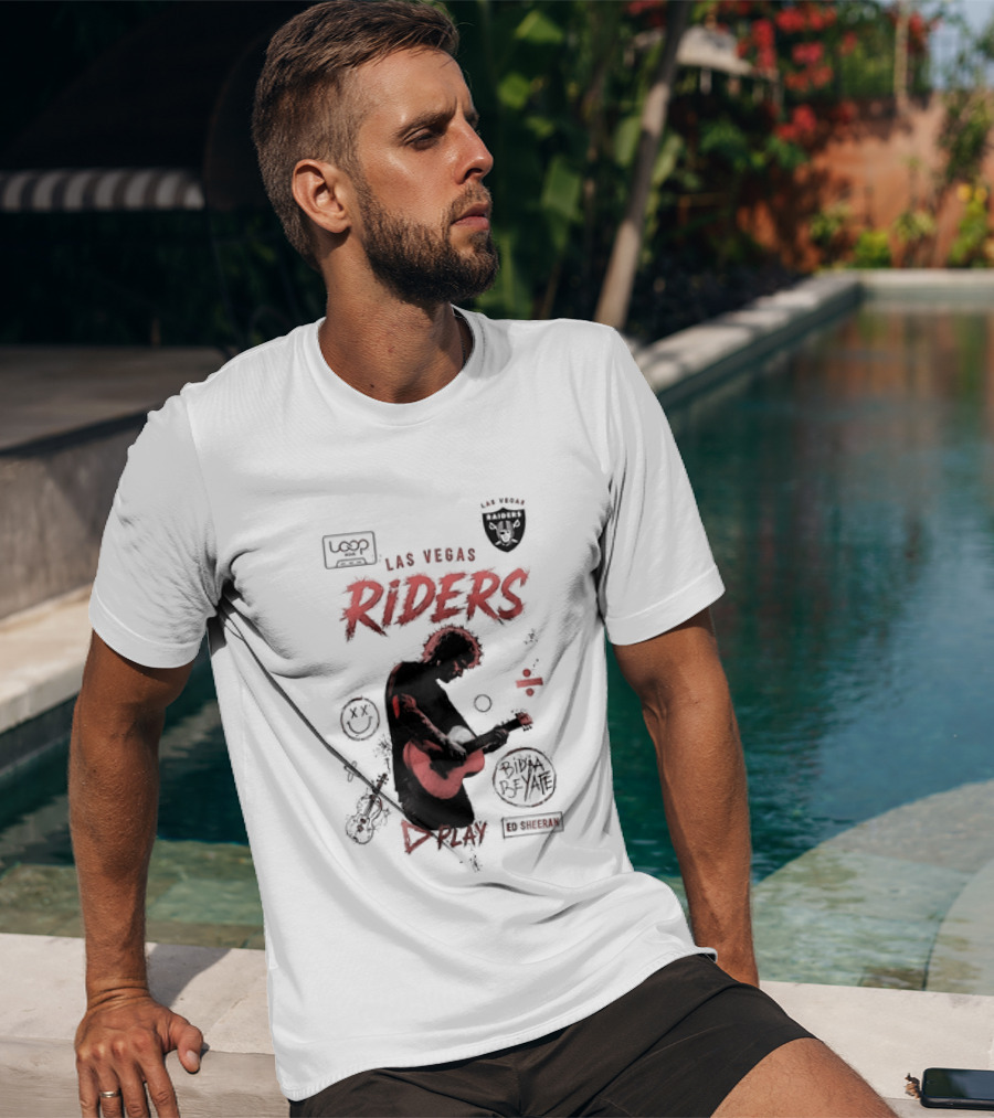 Las Vegas Riders Ed Sheeran Raiders Collage T-Shirt