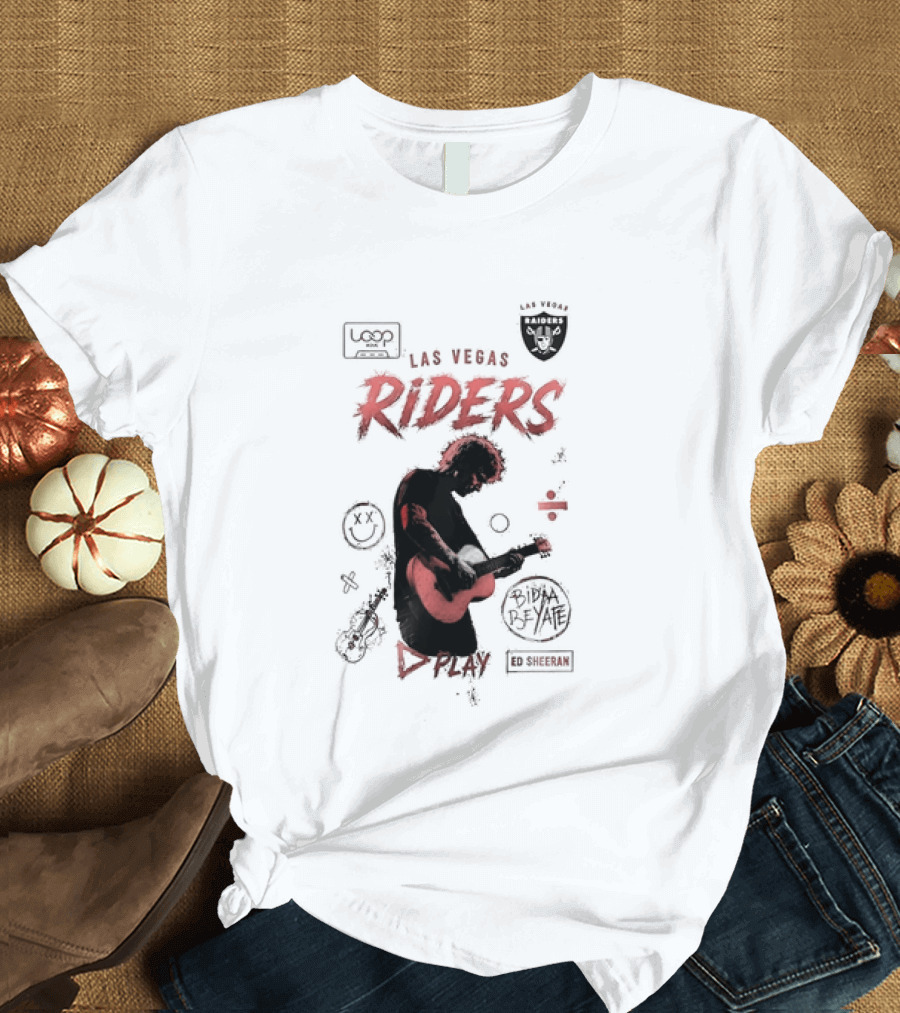 Las Vegas Riders Ed Sheeran Raiders Collage T-Shirt